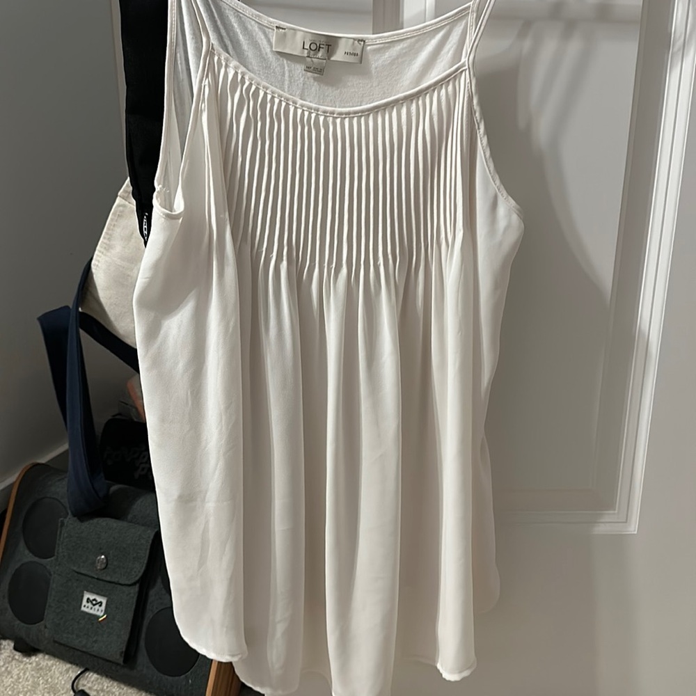 Ann Taylor Loft pleated tank top